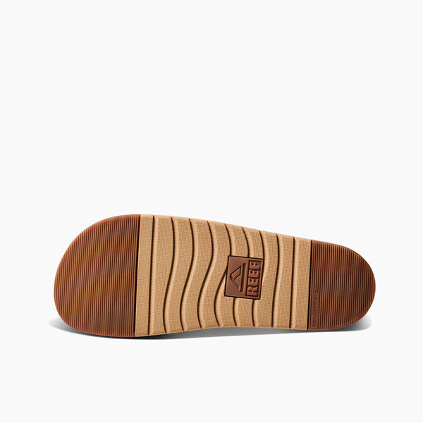 Reef Men's Leather Sandals Ojai Slide Tan