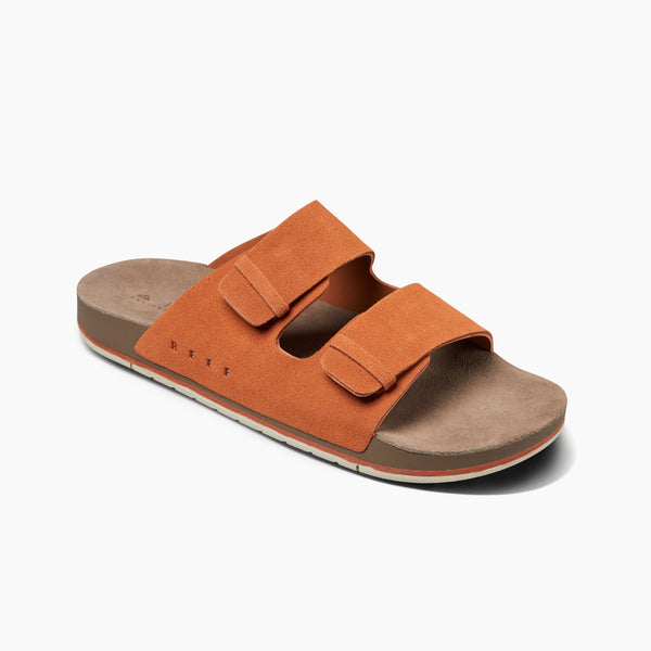 Reef Men's Leather Sandals Ojai Two Bar Rust