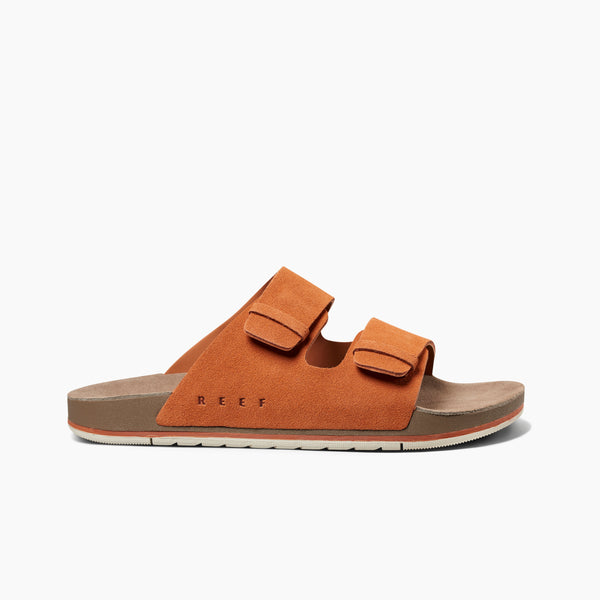 reef Men's Leather Sandals Ojai Two Bar Rust