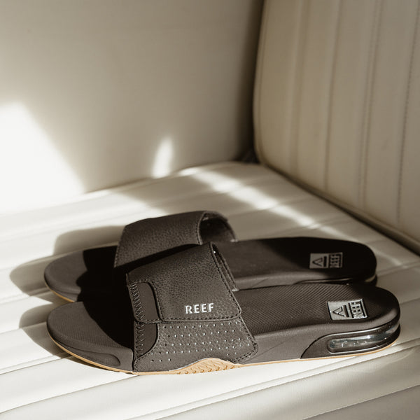 Reef Men's Sandals Fanning Slide Black/Silver