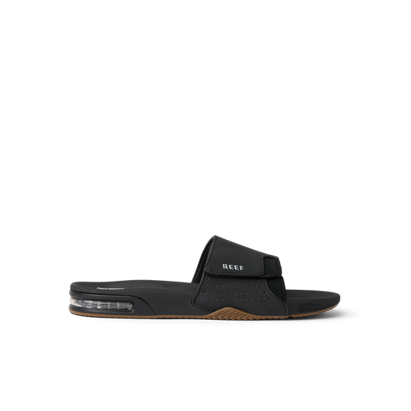 reef Men's Sandals Fanning Slide Black/Silver
