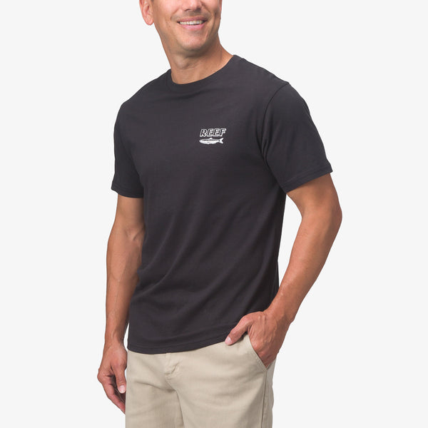 Reef Men's Shirts And Tees Cannery Tee Caviar