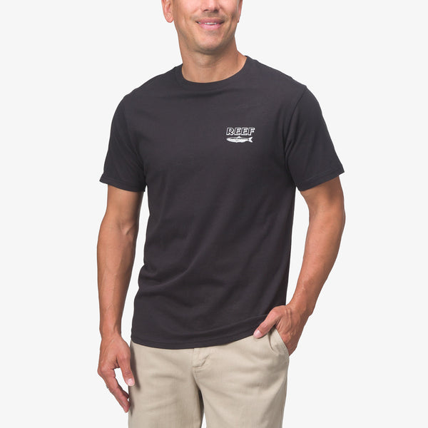 reef Men's Shirts and Tees Cannery Tee Caviar