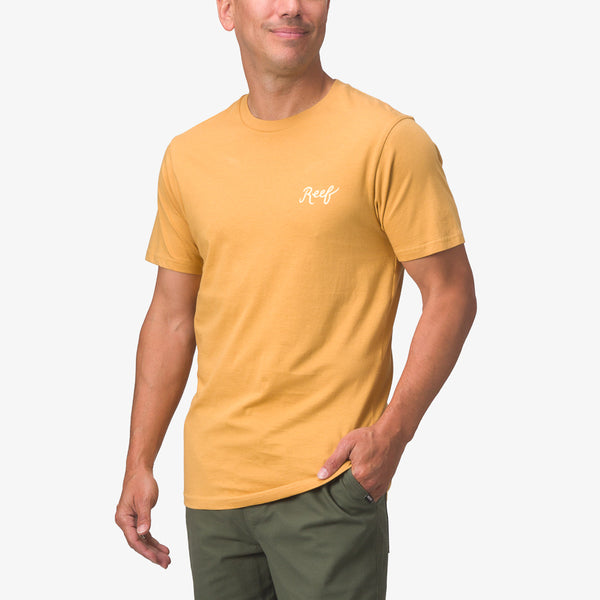Reef Men's Shirts And Tees Jacob Tee Honey Mustard