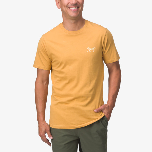 reef Men's Shirts and Tees Jacob Tee Honey Mustard