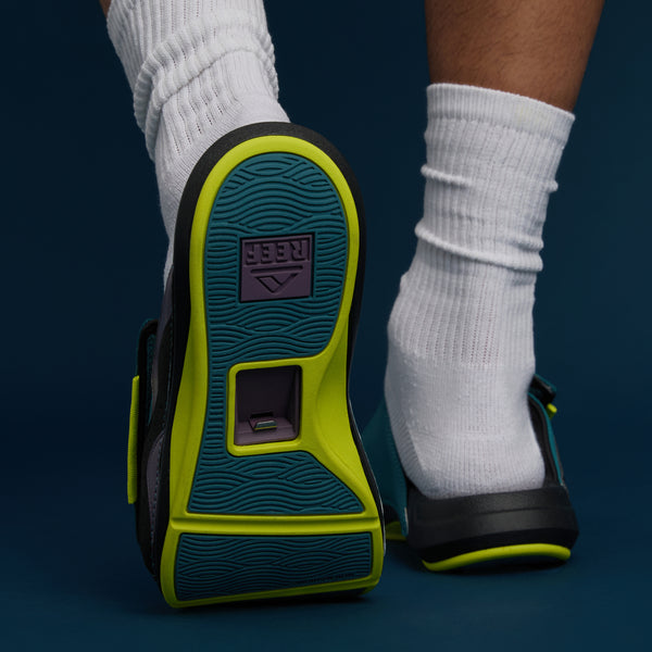 Reef Men's Slides Cruiser Slide Ocean/Lime/Purple