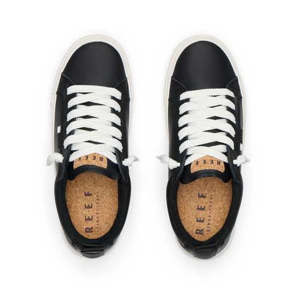 Reef Women's Shoes Lay Day Dawn Black Leather