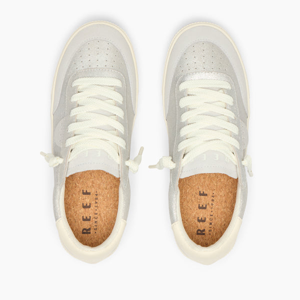 Reef Women's Shoes Lay Day Seas Silver Suede