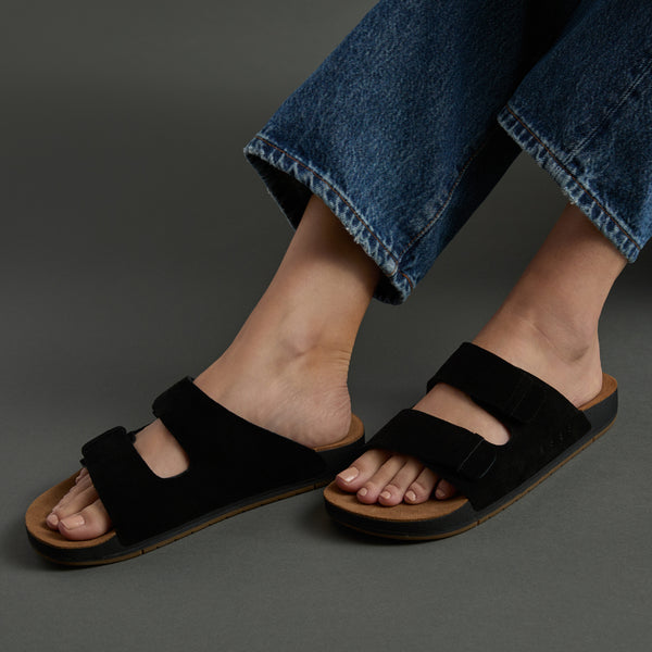 Reef Women's Slides Ojai Two Bar Black/Tan
