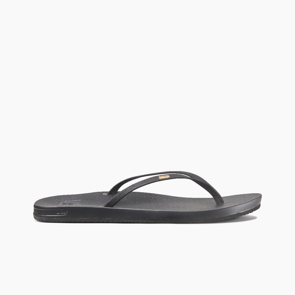 reef Women's Slip-On Sandals Cushion Slim Black