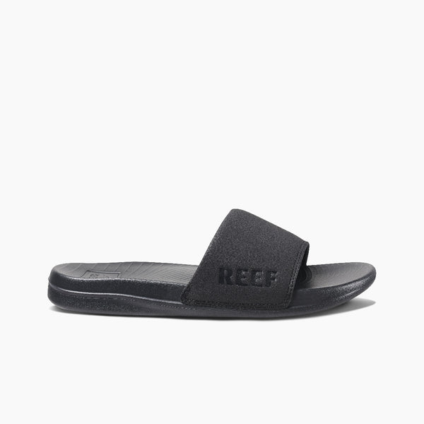 reef Women's Slip-On Sandals Reef One Slide Black
