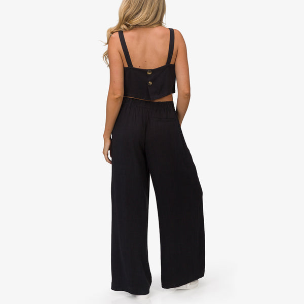 Reef Vacation Mode: Activated Tori Linen Pant Caviar