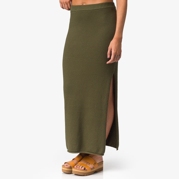 Reef Vacation Mode: Activated Up North Sweater Skirt Olivine