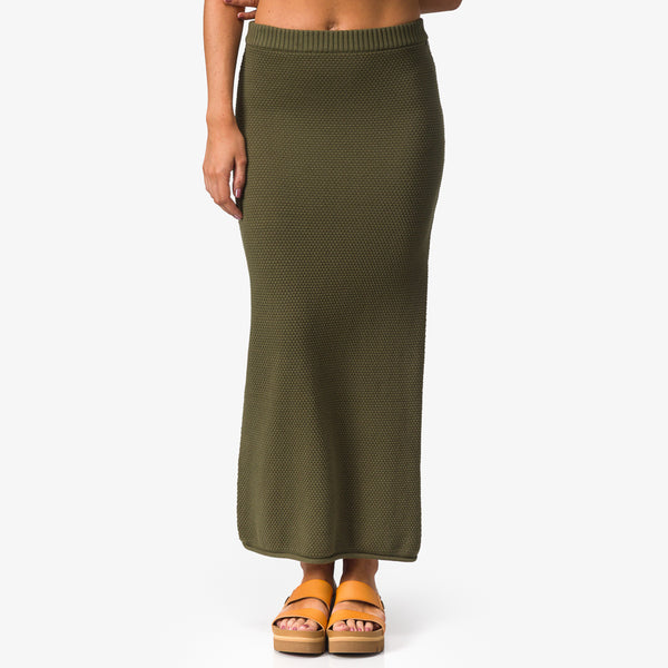 reef Vacation Mode: Activated Up North Sweater Skirt Olivine
