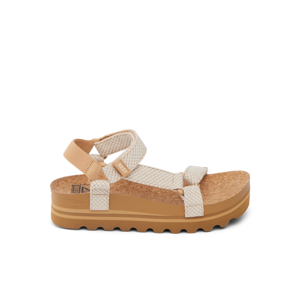 reef Women's Ankle Strap Sandals Cushion Rem Hi Tan Knit