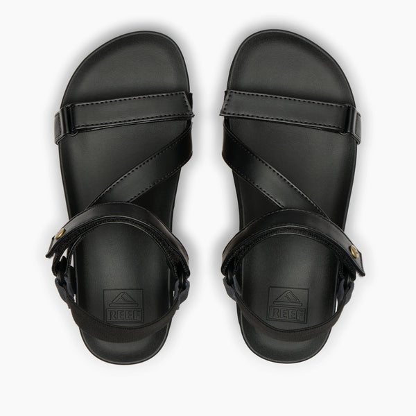 Reef Women's Ankle Strap Sandals Vista Higher Luna Black Cork