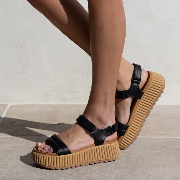 Reef Women's Ankle Strap Sandals Vista Higher Raya Black/Cognac