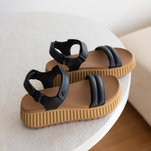 Reef Women's Ankle Strap Sandals Vista Higher Raya Black/Cognac