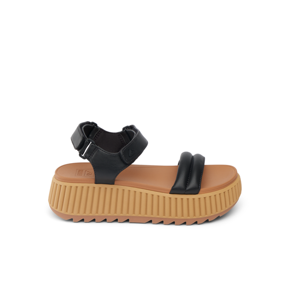 reef Women's Ankle Strap Sandals Vista Higher Raya Black/Cognac