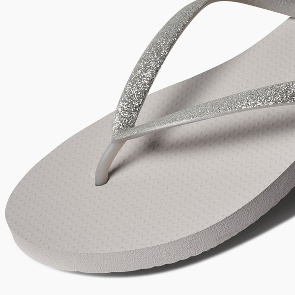 Reef Women's Flip-Flops Reef Seaside Silver Glitter
