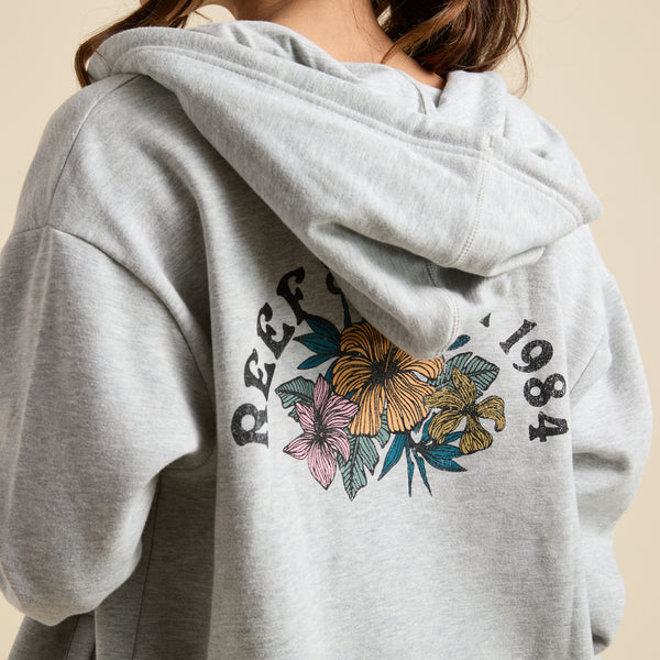 Reef Women's Hoodies Sweaters & Jackets Brittany Fleece Full Zip Heather Grey