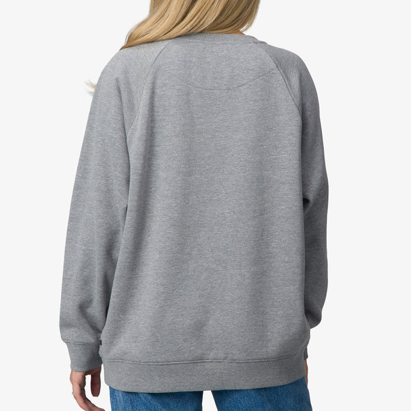 Reef Women's Hoodies Sweaters & Jackets Oversized Raglan Fleece Heather Grey