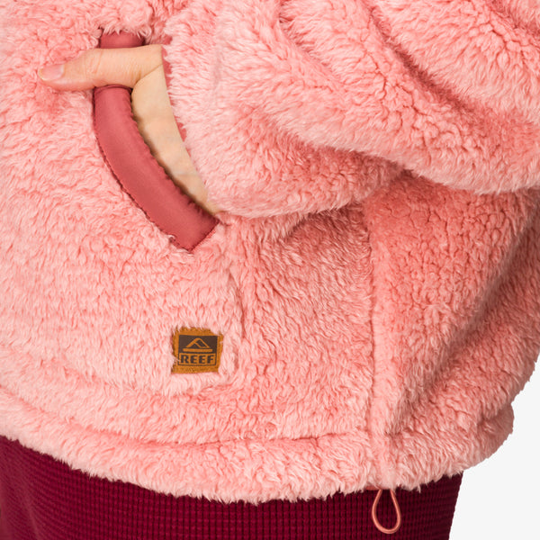 Reef Women's Hoodies Sweaters & Jackets Pilot Sherpa Jacket Mellow Rose