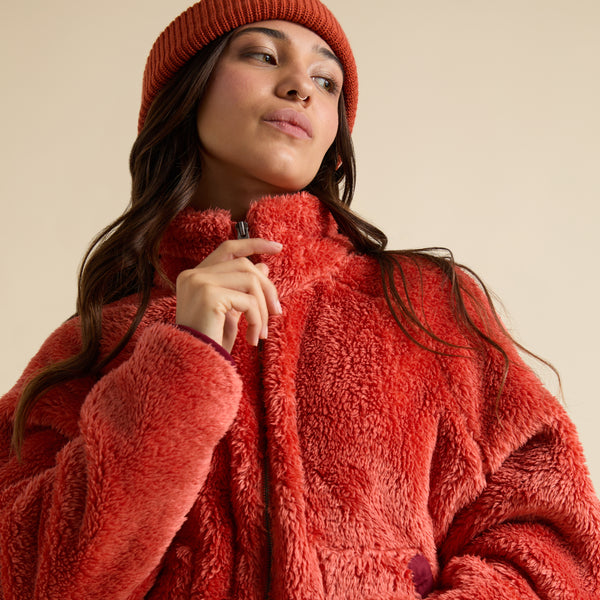 Reef Women's Hoodies Sweaters & Jackets Pilot Sherpa Jacket Chili
