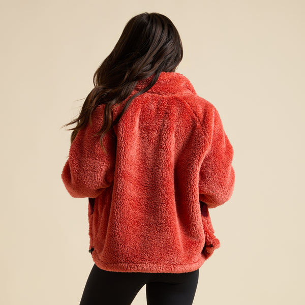 Reef Women's Hoodies Sweaters & Jackets Pilot Sherpa Jacket Chili