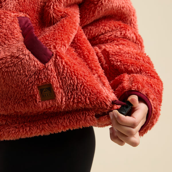 Reef Women's Hoodies Sweaters & Jackets Pilot Sherpa Jacket Chili