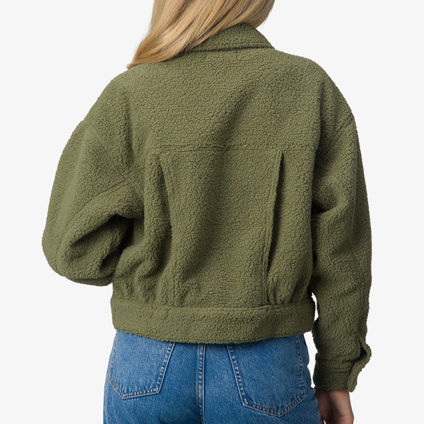 Reef Women's Hoodies Sweaters & Jackets Sammie Sherpa Jacket Olivine