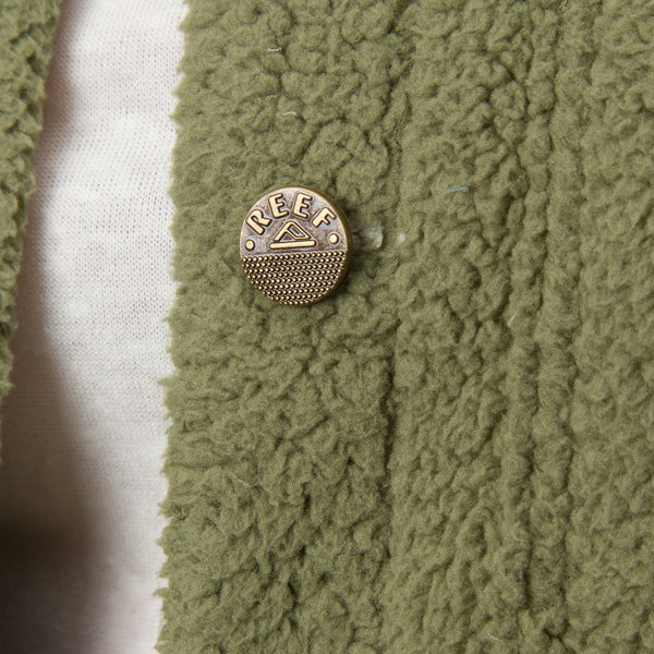 Reef Women's Hoodies Sweaters & Jackets Sammie Sherpa Jacket Olivine