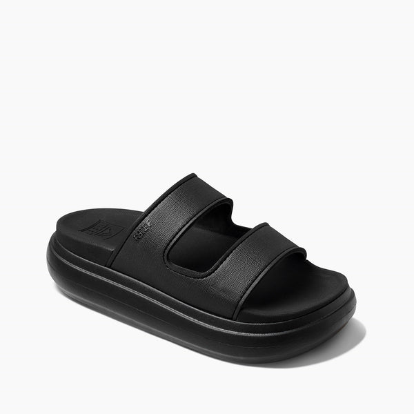 Reef Women's Slides Cushion Bondi 2 Bar Black/Black