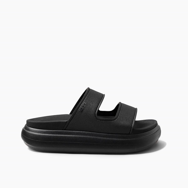 reef Women's Slides Cushion Bondi 2 Bar Black/Black