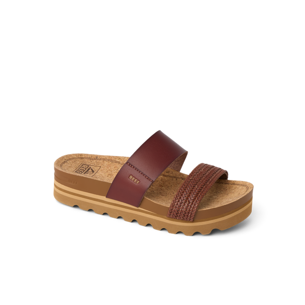 Reef Women's Slip-On Sandals Cushion Vista Hi Chocolate Braid