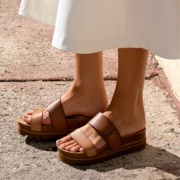 Reef Women's Slip-On Sandals Cushion Vista Hi Espresso Duo