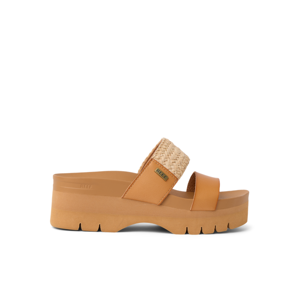reef Women's Slip-On Sandals Cushion Vista Higher Natural Raffia