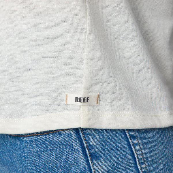 Reef Women's T-Shirts Tanks & Dresses Ringer Tee Marshmallow