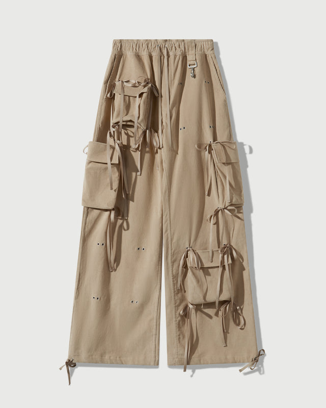 Reese Cooper Corduroy Modular Pocket Cargo Pant In Khaki