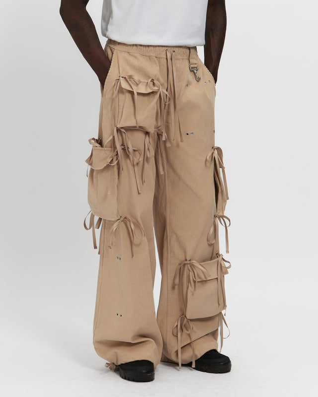 reese cooper Corduroy Modular Pocket Cargo Pant in Khaki