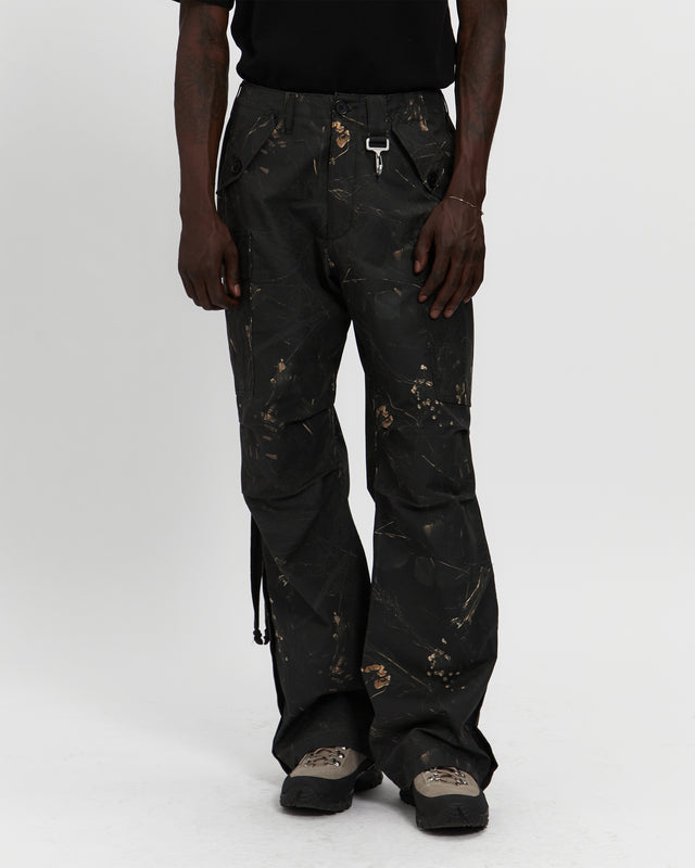 reese cooper Cotton Ripstop Wide Leg Cargo Pant in Camo