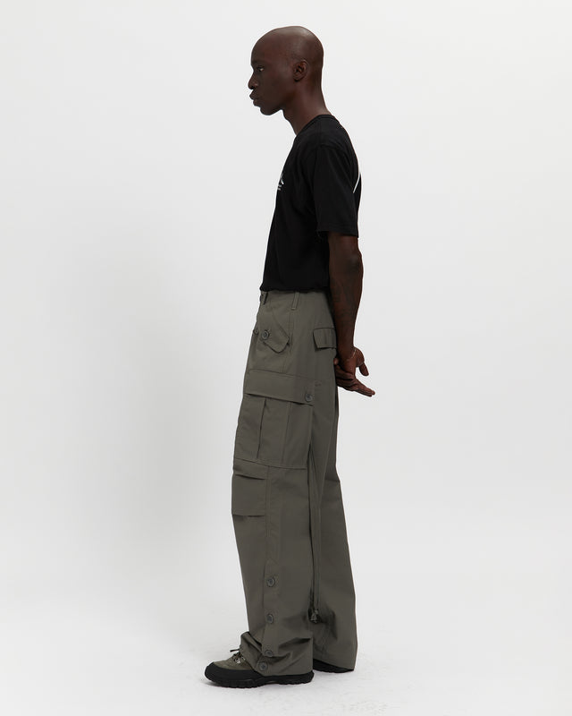 Reese Cooper Cotton Ripstop Wide Leg Cargo Pant In Sage
