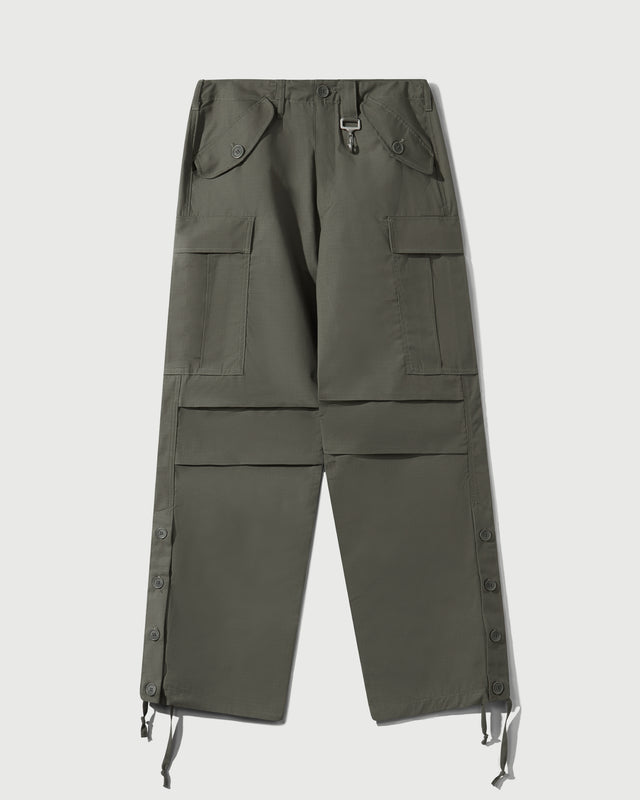 Reese Cooper Cotton Ripstop Wide Leg Cargo Pant In Sage