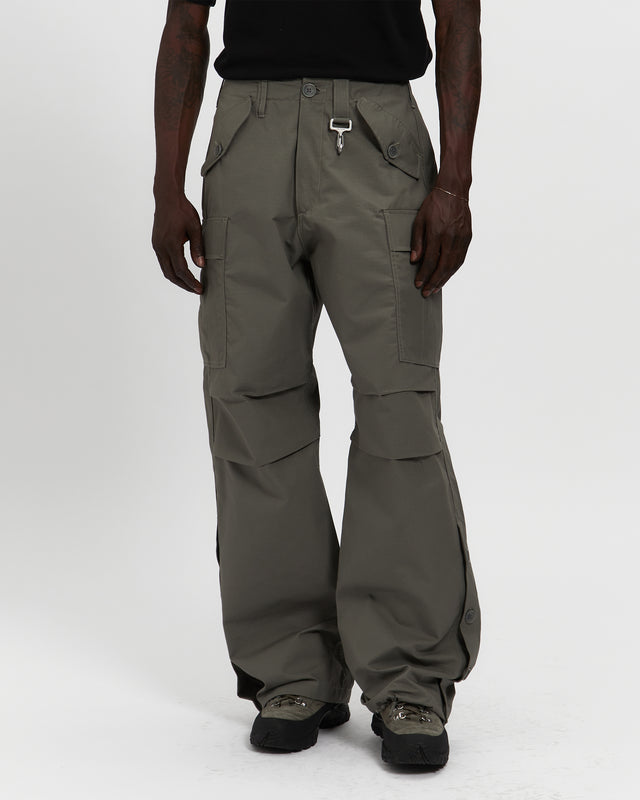 reese cooper Cotton Ripstop Wide Leg Cargo Pant in Sage