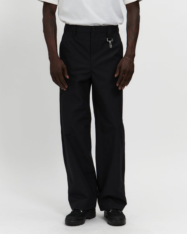 reese cooper Laminated Nylon Straight Leg Trouser in Black