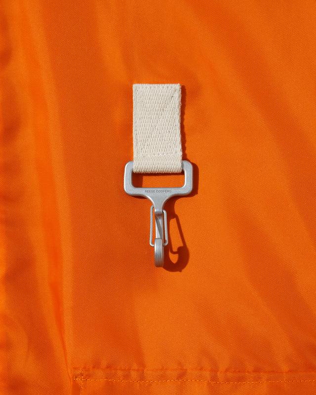 Reese Cooper RCI Reserve: Bomber Jacket In Orange Nylon Twill