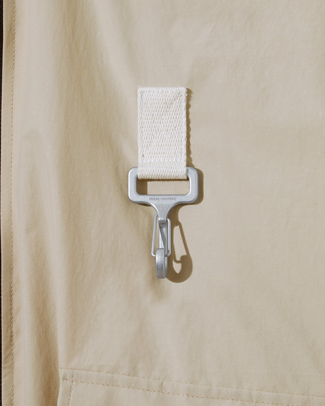 Reese Cooper RCI Reserve: Bomber Jacket In Tan Nylon Twill