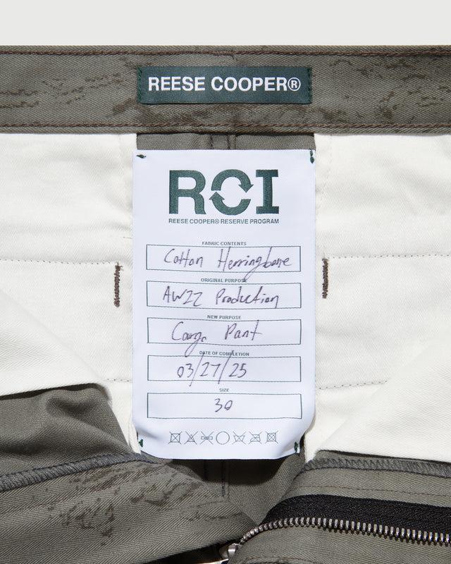 Reese Cooper RCI Reserve: Cargo Pant In Etching Camo Herringbone Cotton