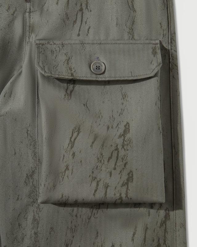 Reese Cooper RCI Reserve: Cargo Pant In Etching Camo Herringbone Cotton