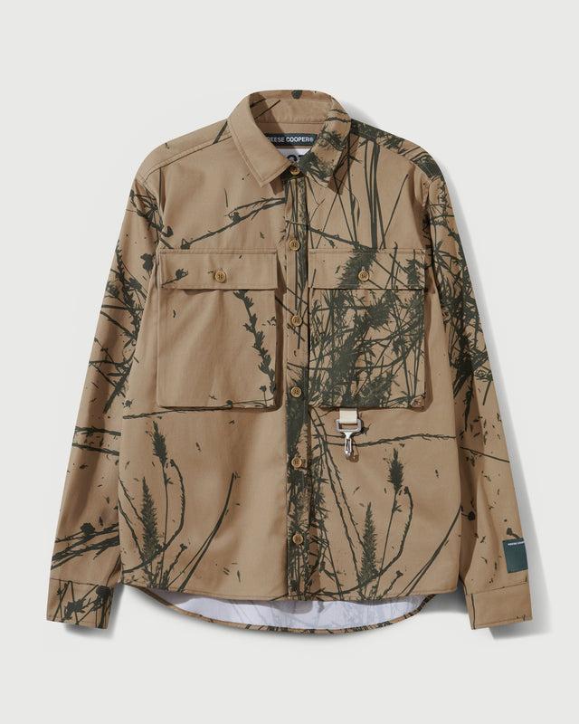 reese cooper RCI Reserve: Cargo Shirt in Brush Camo Cotton Twill